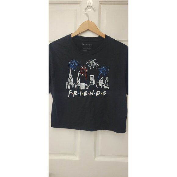 Friends TV Show Fireworks Graphic Crop Top Shirt - XL black - Picture 8 of 8